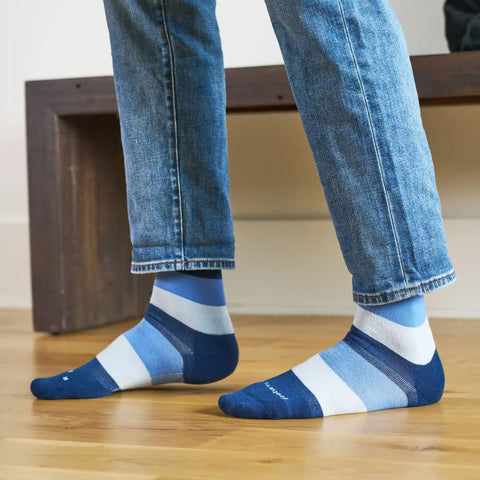 Everyday Men's Max Cushion Crew Primary Stripe Denim