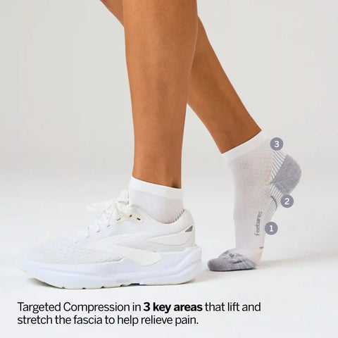 Plantar Fasciitis Relief Sock Light Cushion Quarter 6 Pack